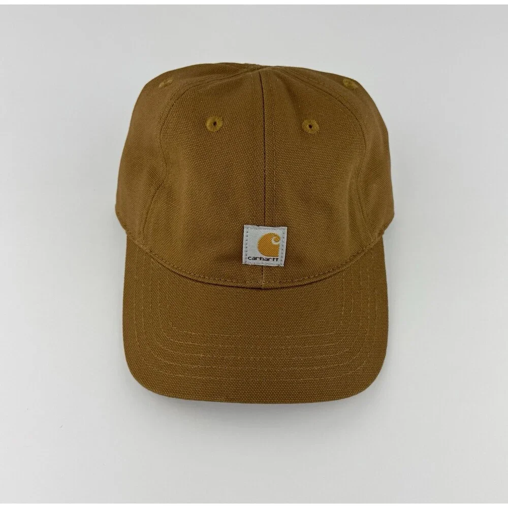NEW Carhartt Infant Brown Canvas Cotton Logo Stretch Baseball Cap Hat AH8900